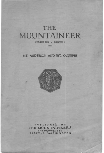 The Mountaineer 1920 cover